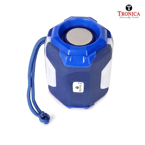 Image of TRONICA Hunter 12W Bluetooth Wireless Speaker, Rechargeable Portable Sound System with FM, USB, AUX, Easy-Carry String & Free Jute Bag Packing (Colour May Vary)