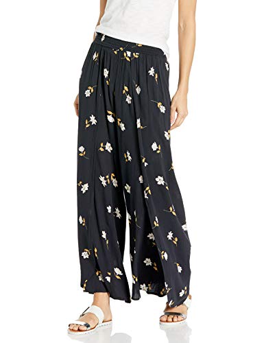 Billabong Women's Wandering Soul Woven Pant, Black Floral, S