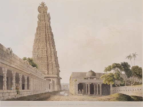PSVDCTOO Vintage Leinwand Kunstdruck Bilder auf Leinwand Hindu-Tempel in Madura von einem berühmten Künstler Wandbild Kunstdruck für Home Dekoration 60x90cm
