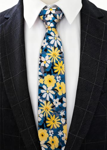 Image of Barry.Wang Men 6PCS Tie Silk Gift Necktie Clip Woven Tie Sets Party