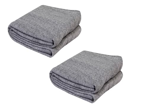 Image of Dream Living Woolen Blanket Warm and Super Soft Single Bed Blankets for All Season Multipurpose Polar Fleece /Summer AC Blanket /Single Bed Blanket /Light Weight Blanket (Grey, Pack of 2)-300 TC