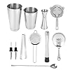 SANJIJIfeididna Cocktail Shaker Set Cocktail Shaker Set 430 Roestvrijstalen Shaker Bartending Gereedschap (11 Stuks/Set)