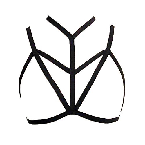 Pijama sexy para mulheres, sutiã feminino sedutor Alovemo; sutiã elástico com tiras vazadas; bustier
