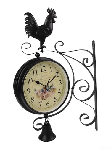 Reloj de pared doble cara vintage para decorar cocinas y salones 3