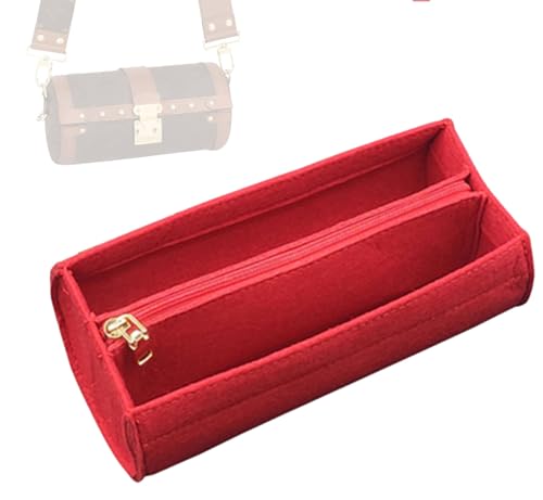 Lckaey Red-B Felt Insert Bag Organizer for Cosmetics, Utility Style
