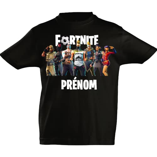 T-Shirt personnalisé pour Enfants Premium & Authentic Dye Color T-Shirt de Jeu personnalisé avec prénom ou Texte pour Enfants garçons pour Les Fans de FORTNITE