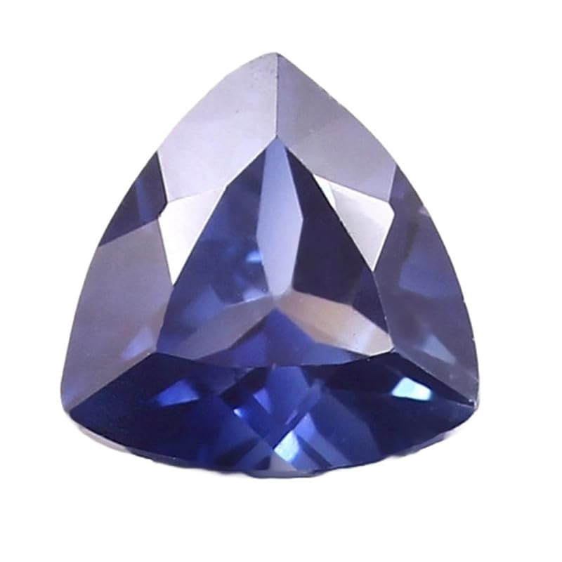 Saphir bleu naturel de forme trillion 9x9mm pour personnaliser votre bague de fiançailles