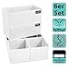 Produktbild Ordory® Premium Aufbewahrungsbox 6er-Set - hochwertige Faltbare Stoffbox Weiss  der perfekte Organizer für die ganze Familie