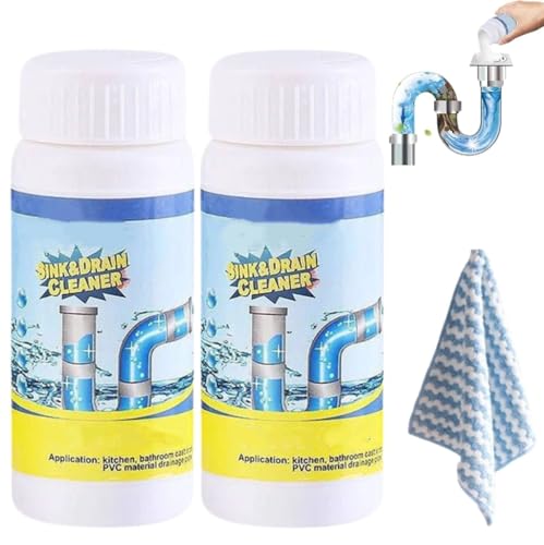 Lanoxie Déboucheur Pro, Lanoxie Deboucheur Evier, Déboucheur Canalisation, Pipeline Dredging Agent, Nettoyant Puissant Pour Canalisation, Poudre Nettoyante, Sink And Drain Cleaner (2PC)