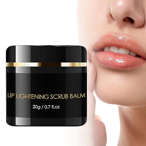 Lip Scrub For Dry Lips 20g - Lighten Dark Lips For Smoking Men Women Smoker | Natural Balm Moisturizer Exfoliator Sleeping