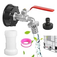 IBC Tank Auslaufhahn, IBC Tank Zubehör IBC Container Zubehör IBC Auslaufhahn mit 3/4 Zoll Anschluss für IBC Adapter S60x6 Wassertank, 1000L Wassertank Zubehör Auslaufhahn für IBC Container