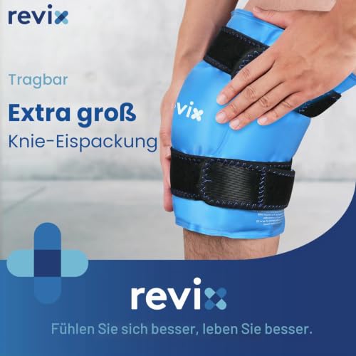 REVIX XL gel rashladni jastučići za koljena Cold Therapy, Cooling Sleeve Knee Cooling Pack hladni oblozi Terapija za bolove u koljenima, ozljede, otekline i zamjenske operacije