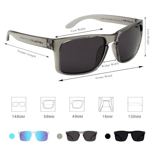Rectangular Polarized Sports Sunglasses for Men Driving Fishing fashion UV400 Protection Shades4