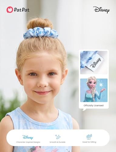 Image of Disney Frozen Scrunchies for Girls, 3PCS Satin Hair Ties & Ponytail Holders, Elsa Hair Accessories for Kids, No Damage No Crease Scrunchies, Birthday Gifts for Toddler Girls