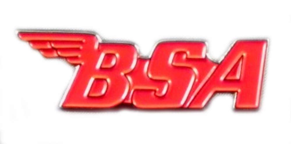 Metal Enamel Pin Badge BSA Motorcycle Logo (RED)