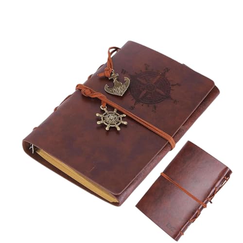 Diario de cuero, cuaderno de notas retro, cuaderno de escritura vintage, A6, bloc de notas diario, cuaderno de bocetos, bloc de escritura para artistas