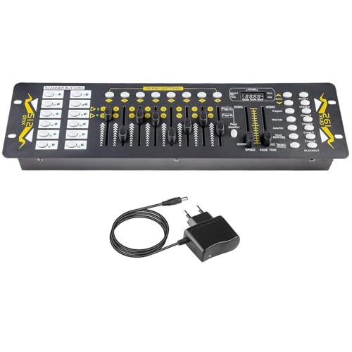 DMX Controller Lighting, DJ Light Controller for Live House, DMX Controller 512 for Stage Light, 192 Kanäle DMX Lighting Controller for Family Party.
