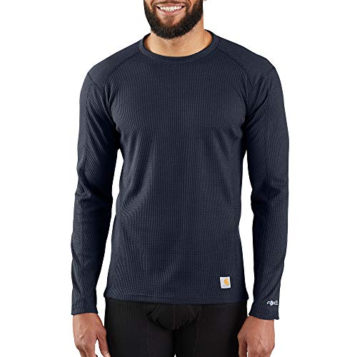 Carhartt Men's MBL113 Base Force® Midweight Base Layer Classic Crew - Medium Regular - Navy