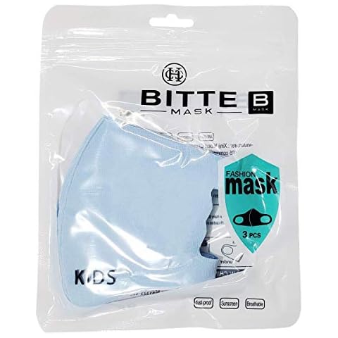 COCO-HONEY Cocohoney Bitte Fashion Face Mask for KIDS (3pcs/bag) (Blue) Cover