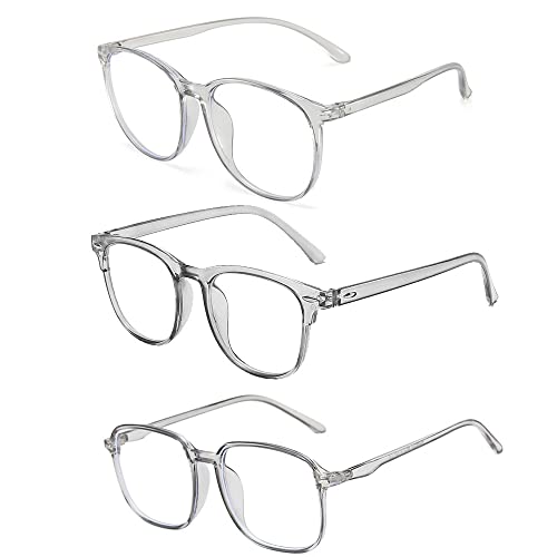 Gafas ópticas transparentes contra la fatiga visual con 3 monturas redondas