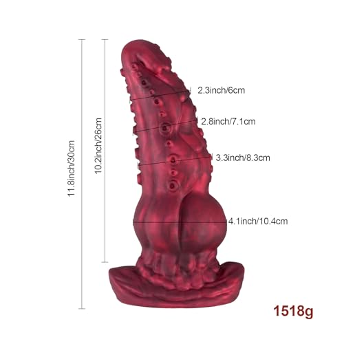 Image of 11.8 Inch Silicone Huge Anal Plug, XXL Large Thick Butt Plug with Big Knot, Massive Monster Tentacle Dildos with Suction Cup, Anal Trainer Dilator Adult Sex Toys for Advanced Men Women
