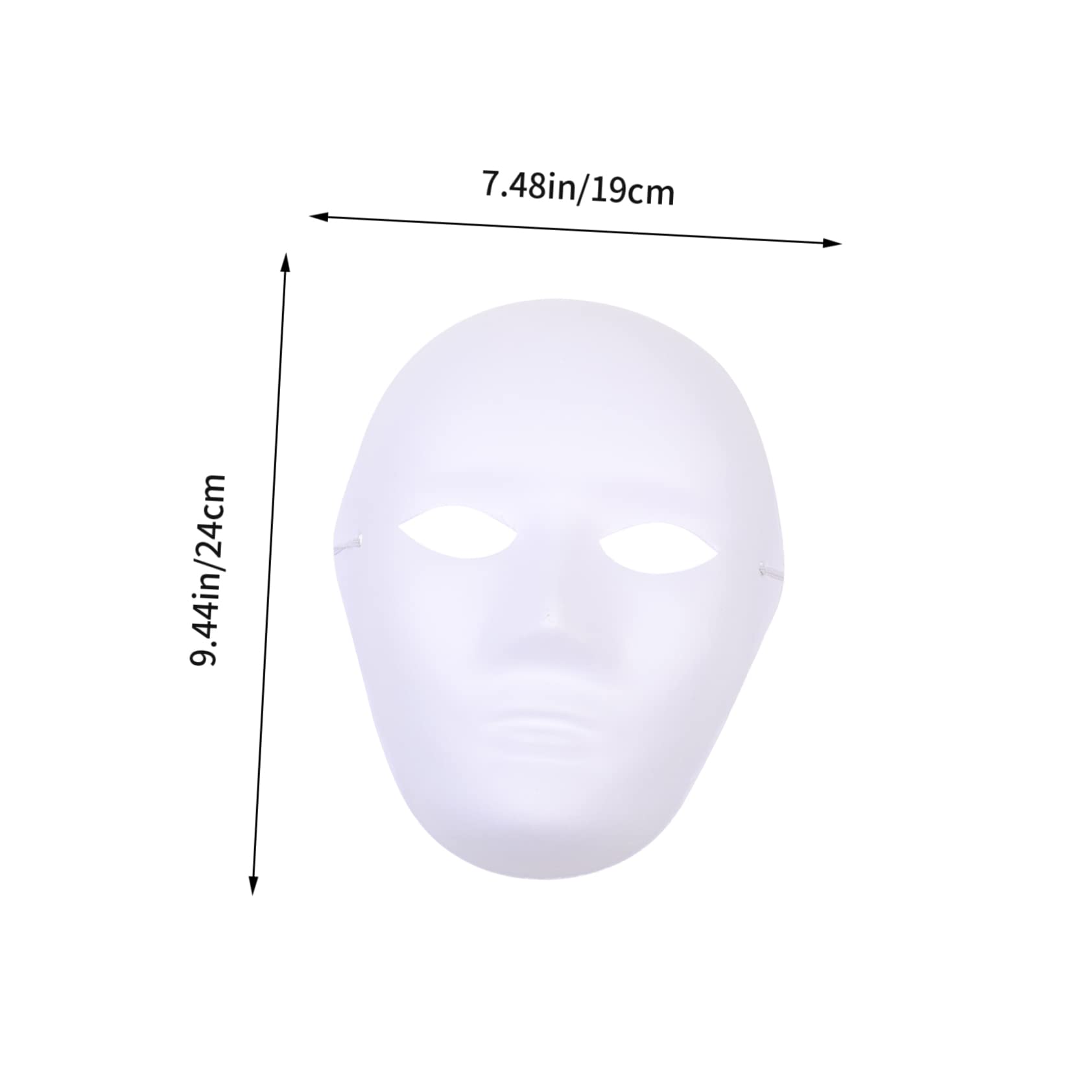 Vaguelly 6Pcs DIY Hand Painted White Paper Masks Masquerade Props for Parties Festivals School Activities Unisex for Creative Decoration