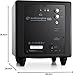 Audioengine S8 Powered Subwoofer Speaker - 250W 8-inch Home Woofer with Built-in Amplifier and Dual Audio Inputs for Home Audio