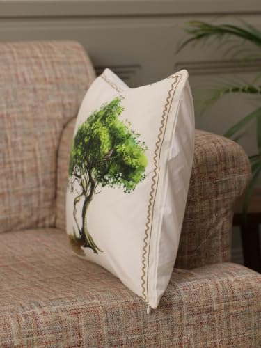 Image of Tropical Grove Printed Decorative Cushion Cover for Sofa, Living Room & Bedroom | Premium Soft Throw Pillow Cover | Home Decor | Pack of 1