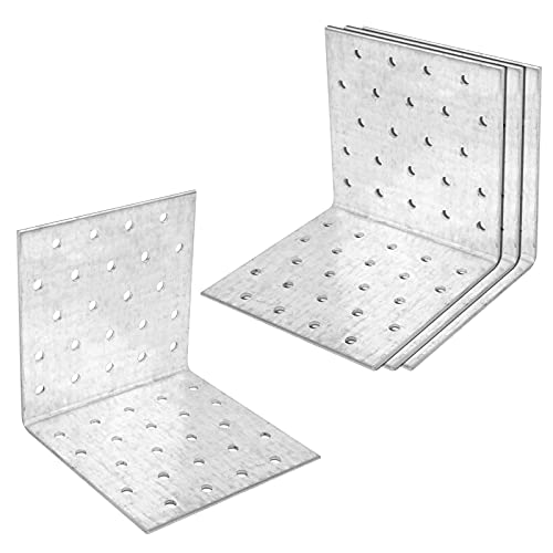 Eoere 4 Pcs 4 Inches Steel L Right Angle Bracket thumb #2