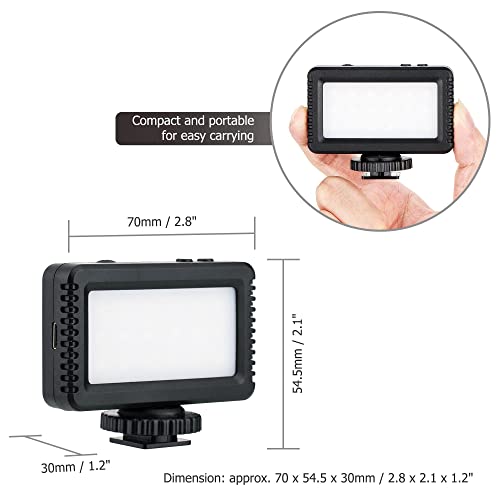 Image of Kiwifotos Mini LED Light Flash for Sony ZV-1F ZV1F ZV-1 II ZV1 ZV-E10 II | for Canon PowerShot V1 EOS R50 R50V R100 R10 M50 & More Cameras, Accessories for Vlog Shooting Record, Portable Rechargeable