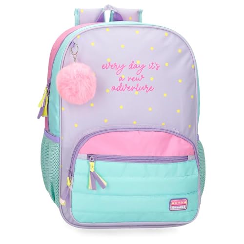 Movom New Adventures Mochila infantil, mochila escolar, fabricada en Poliéster, bolsillos laterales, tirantes anchos ajustables, Asa superior para colgarla, sistema magic Fix.