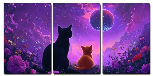 Tableaux sur Toile Chat Oujkeef : Idée Cadeau Crémaillère et Décoration Maison