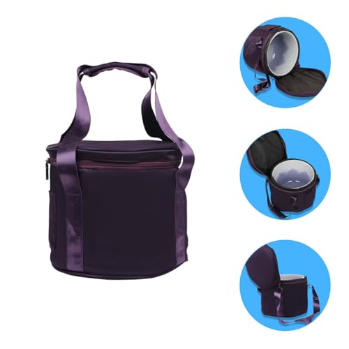 Bolsa de Carga para Cuencos Cantores de Cristal con Cremallera y Asa Morada de Poliéster y Algodón Resistente para Viajes miniatura 2