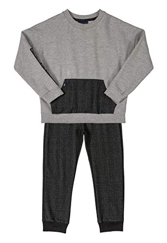 Conjunto Infantil Casaco e Calça Moletom Quimby Meninos, Cinza, 06