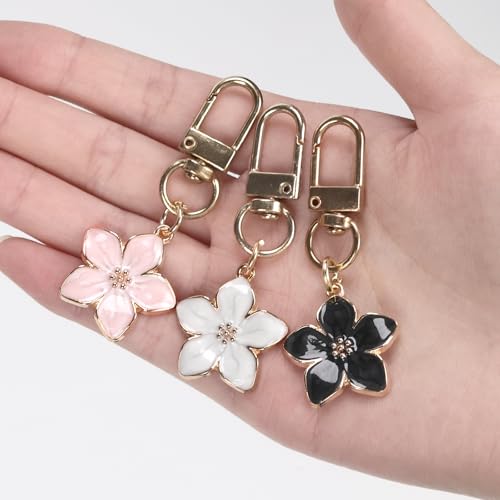 Cute Flower keychains, Flower Daisy Aesthetic Bag Keychain Charms, Mini Backpack keychain Purse Charms Hangbag Charms4