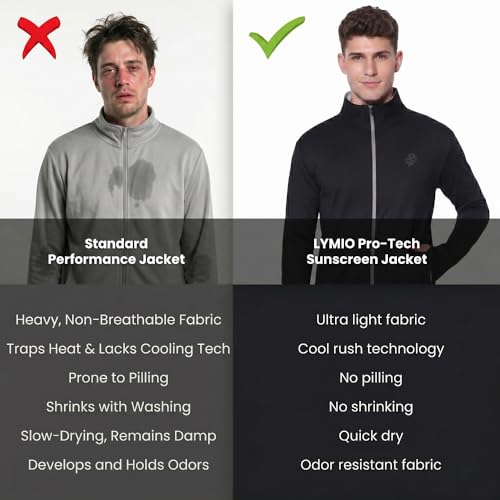 Image of Lymio Sunscreen Jacket For Men | Sun Protection | Uv Protection | Spf | Riding | Riding | Biker | Sun Coat | Sunblock | Summer Jacket For Men (Packs Also Available) (SSM-J-01-03)