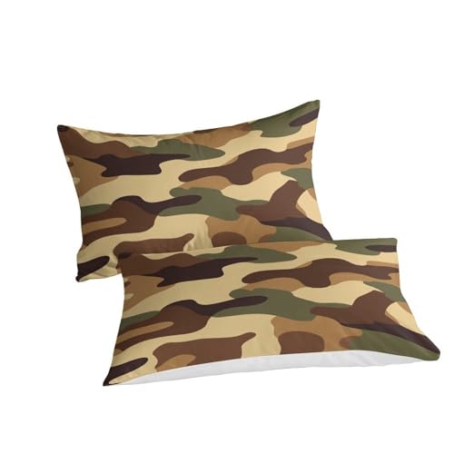 Housse de couette camouflage 3D respirante anti-froissement microfibre douce - 5