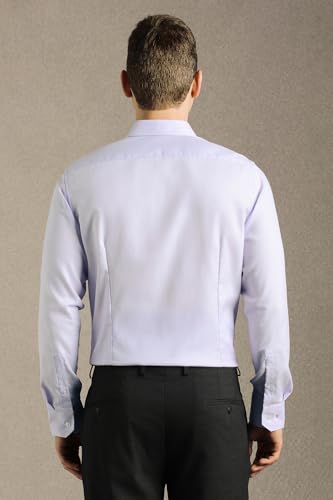 Image of Louis Philippe Men's Slim Fit Easy to Iron Everyday wear Premium Cotton Full Sleeve Solid Formal Shirt