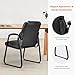 Sweetcrispy Waiting Room Chairs Set of 2, Leather Stationary Office Guest Chair No Wheels, Comfy Padded Arms and Seld Base, for Reception Area Conference Room Lobby Home Computer Desk Bedroom Elderly