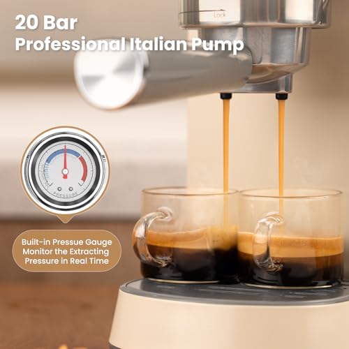 image for Gevi Espresso Maker 20 Bar, Professional Espresso Machine with Milk Fr