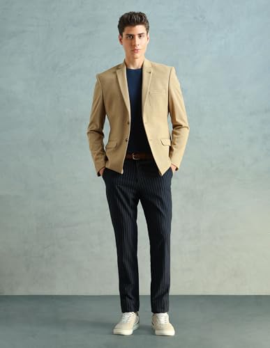 Image of Arrow Men's Zero Calorie Slim fit Textured Blazer