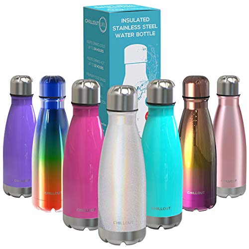 CHILLOUT LIFE Stainless Steel Water Bottle for Kids School: 12 oz Double Wall