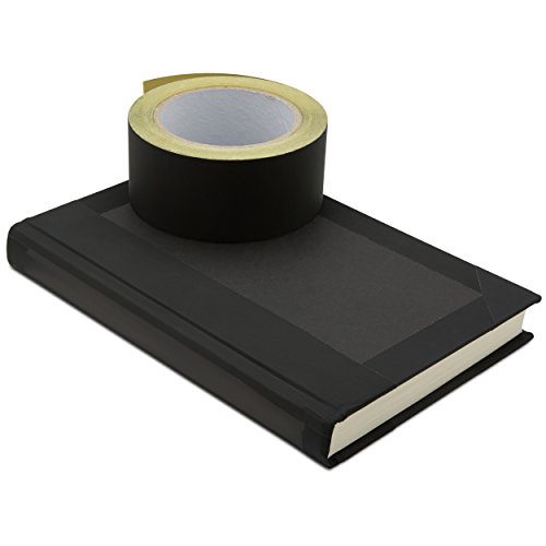 Koltose by Mash Black Bookbinding Tape, Black Cloth Book Repair Tape for Bookbinders, Black Fabric Hinging Tape, Craft Tape, 1.5 inches by 150' Feet