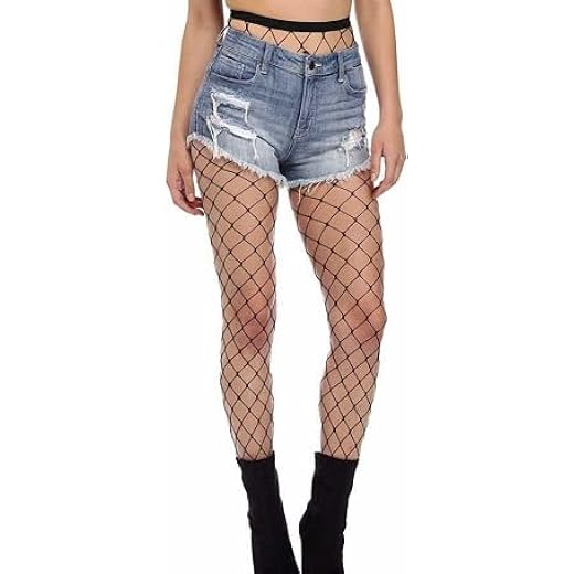 Fishnet Pantyhose Tights Broad Mesh Black