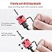 5 Pcs Countersink Drill Bit Set with Low Friction Depth Stop, HSS M2 Bits Tapered Head1/8 9/64