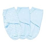 SwaddleMe Original Swaddle 3-PK, Blue Cursive (Small/Medium)