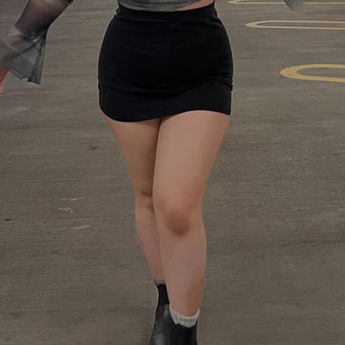 Tempura Women Low Waist Mini Skirt Solid Slim Fit Bodycon Skirt Clubwear for Daily Party 5