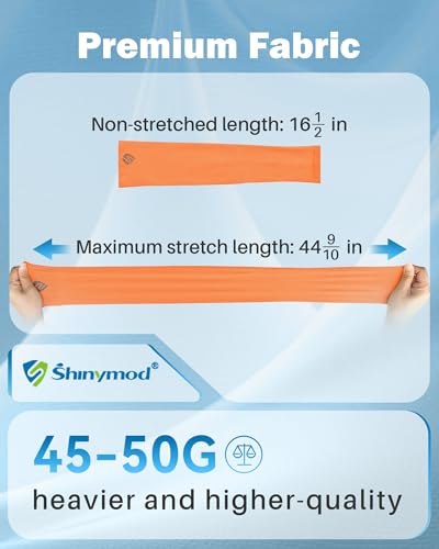 image for SHINYMOD 1 Pair Arm Sleeves for Men Women Sports Compression Sleeve UV