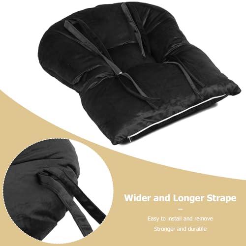 5PCS-Rocking-Chair-Cushion-Set-Velvet-Glider-Rocker-Replacement-Cushions-with-Ottoman-Cushion-Storage-Pockets-for-Indoor-Nursery-Glider-Rocking-Chair-Black 5PCS Rocking Chair Cushion Set Velvet Glider Rocker Replacement Cushions with Ottoman Cushion Storage Pockets for Indoor Nursery Glider Rocking Chair Black