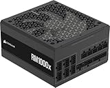 CORSAIR RM1000x ATX 3.1 PCIe 5.1 Ready Fully Modular 1000W Power Supply – Low-Noise, Cybenetics Gold Efficiency, Native 12V-2x6 Connector – Black